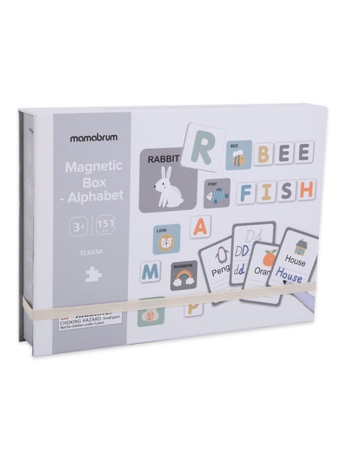 Puzzle magnético educativo letras y palabras niños libro caja pizarra escritura aprendizaje 3-6 años - Kiabi