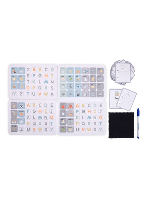 Puzzle magnético educativo letras y palabras niños libro caja pizarra escritura aprendizaje 3-6 años - Kiabi