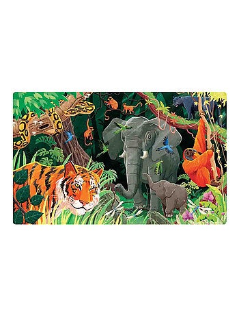 Puzzle y libro - el planeta en peligro - la jungla - Sassi Junior