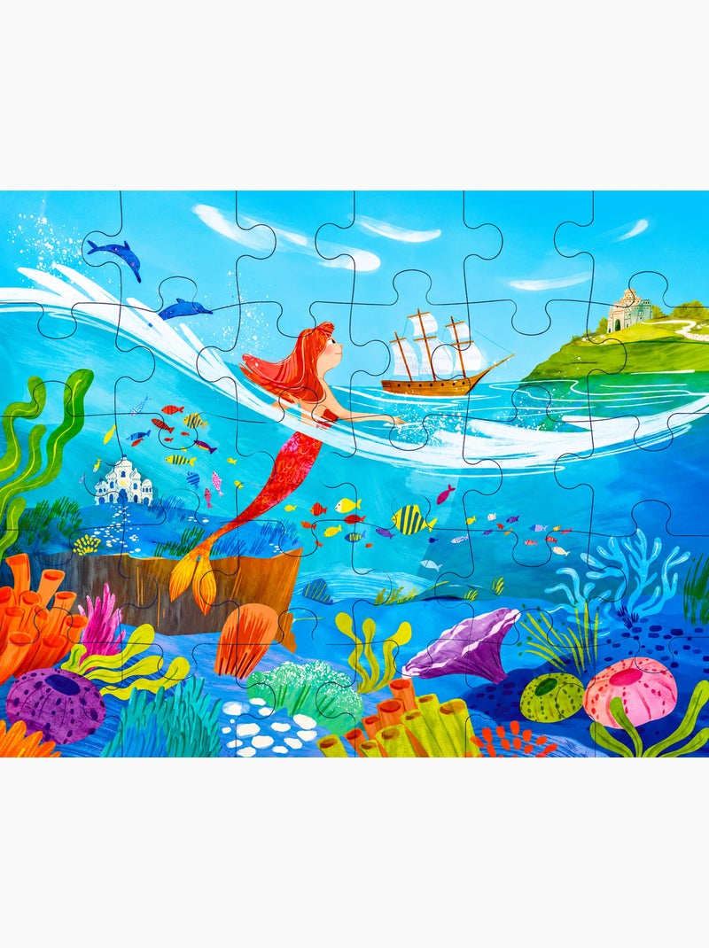 Puzzle y libro infantil la sirenita | Sassi Junior N/D - Kiabi