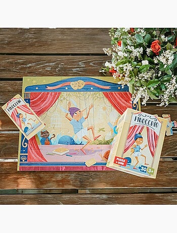 Puzzle y libro infantil pinocho | Sassi Junior