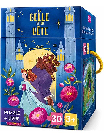 Puzzle y libro la bella y la bestia | Sassi Junior