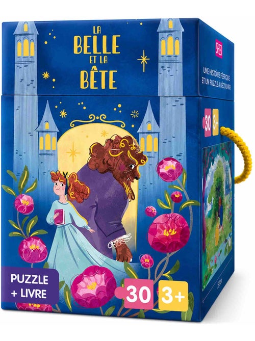 Puzzle y libro la bella y la bestia | Sassi Junior - Kiabi