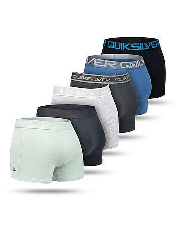 Quiksilver Pack de 6 Boxers Hombre Algodón Stretch Logo