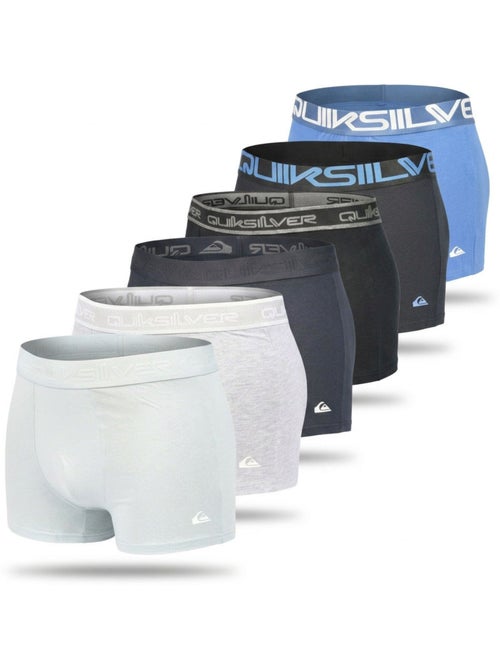 Quiksilver Pack de 6 Boxers Hombre Algodón Stretch Logo - Kiabi