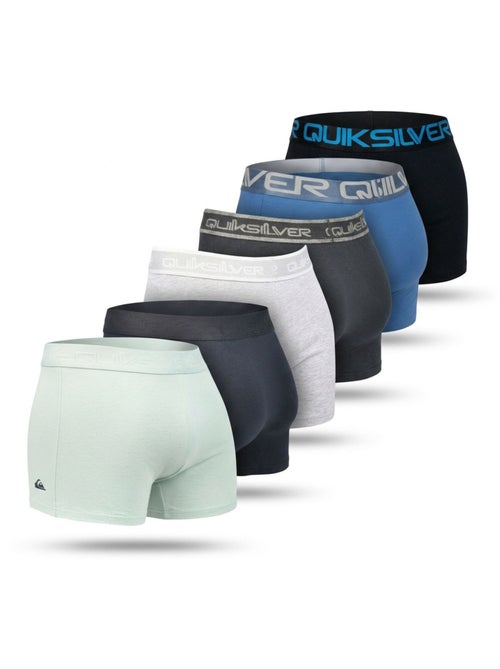 Quiksilver Pack de 6 Boxers Hombre Algodón Stretch Logo - Kiabi