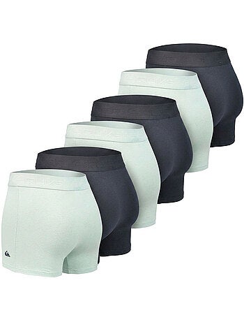 Quiksilver Pack de 6 Boxers Hombre Algodón Stretch Logo