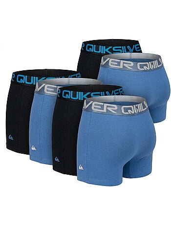 Quiksilver Pack de 6 Boxers Hombre Algodón Stretch Logo