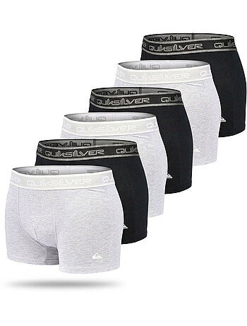 Quiksilver Pack de 6 Boxers Hombre Algodón Stretch Logo