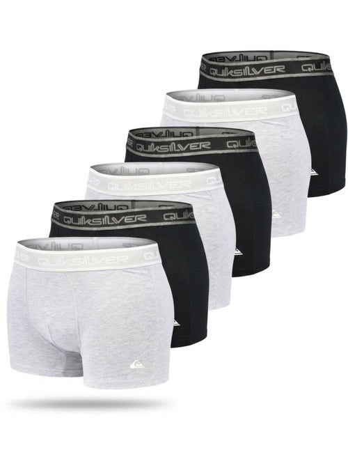 Quiksilver Pack de 6 Boxers Hombre Algodón Stretch Logo - Kiabi Quiksilver Pack de 6 Boxers Hombre Algodón Stretch Logo - Kiabi