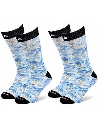 Quiksilver Pack de calcetines para hombre Crew LONG Lifestyle Pack de 2 pares