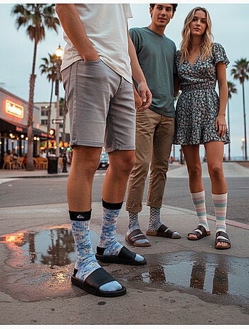 Quiksilver Pack de calcetines para hombre Crew LONG Lifestyle Pack de 2 pares