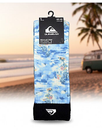 Quiksilver Pack de calcetines para hombre Crew LONG Lifestyle Pack de 2 pares