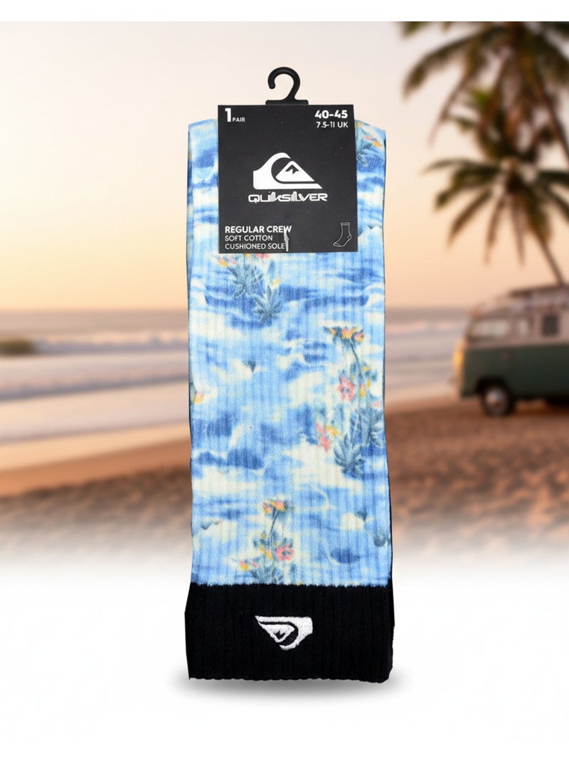 Quiksilver Pack de calcetines para hombre Crew LONG Lifestyle Pack de 2 pares Azul cielo - Kiabi
