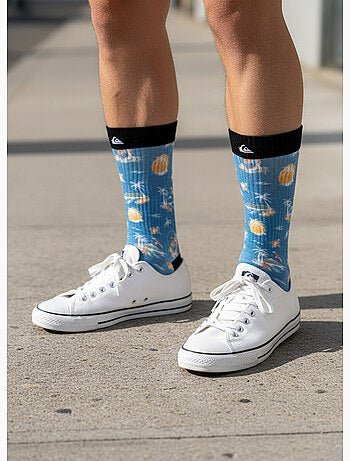 Quiksilver Pack de calcetines para hombre Crew LONG Lifestyle Pack de 2 pares