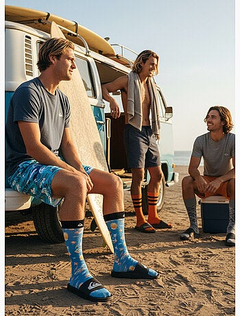 Quiksilver Pack de calcetines para hombre Crew LONG Lifestyle Pack de 2 pares