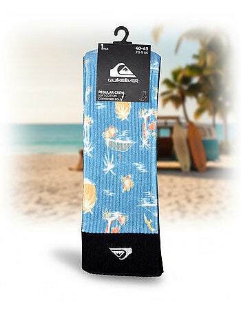 Quiksilver Pack de calcetines para hombre Crew LONG Lifestyle Pack de 2 pares