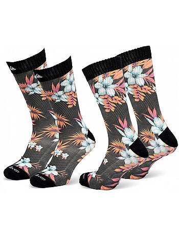 Quiksilver Pack de calcetines para hombre Crew LONG Lifestyle Pack de 2 pares