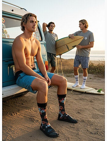 Quiksilver Pack de calcetines para hombre Crew LONG Lifestyle Pack de 2 pares