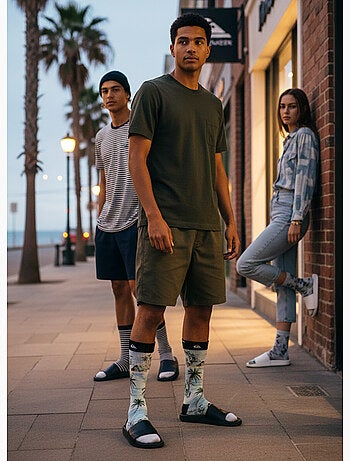 Quiksilver Pack de calcetines para hombre Crew LONG Lifestyle Pack de 2 pares