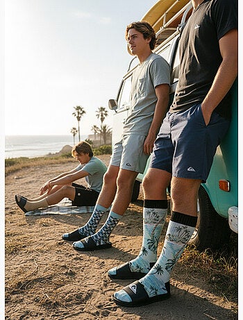 Quiksilver Pack de calcetines para hombre Crew LONG Lifestyle Pack de 2 pares