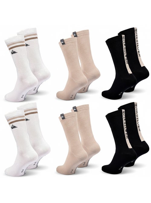 Quiksilver Pack de calcetines para hombre Crew Lote de 6 pares Regular Lifestyle - Kiabi