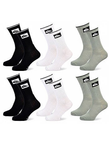 Quiksilver Pack de calcetines para hombre Crew Lote de 6 pares Regular Lifestyle