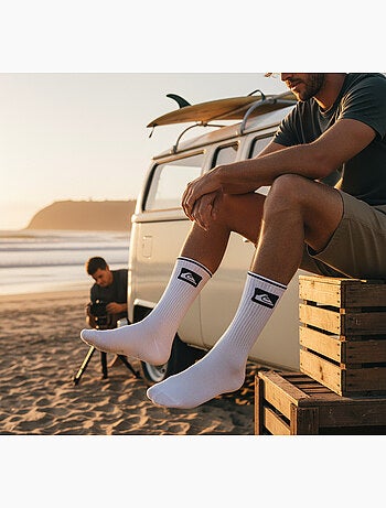 Quiksilver Pack de calcetines para hombre Crew Lote de 6 pares Regular Lifestyle