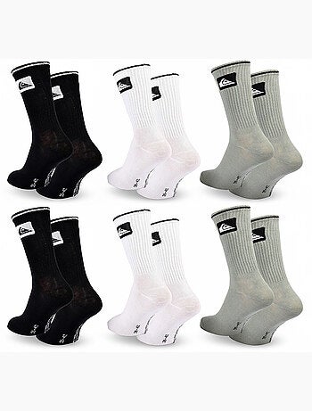Quiksilver Pack de calcetines para hombre Crew Lote de 6 pares Regular Lifestyle