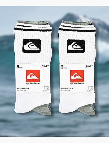 Quiksilver Pack de calcetines para hombre Crew Lote de 6 pares Regular Lifestyle