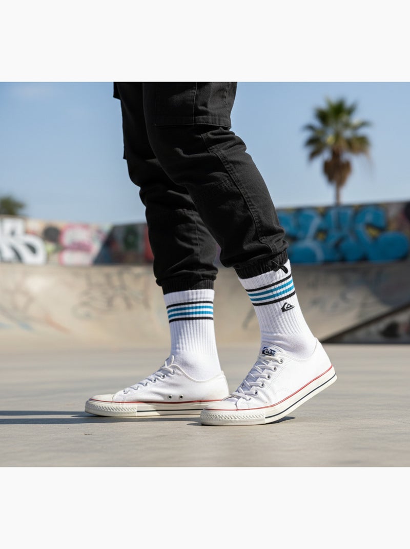 Quiksilver Pack de calcetines para hombre Crew Lote de 6 pares Regular Lifestyle Gris negro blanco - Kiabi