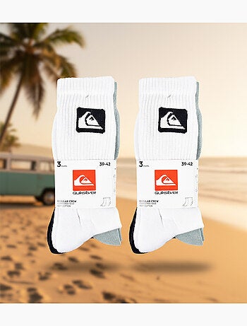 Quiksilver Pack de calcetines para hombre Crew Lote de 6 pares Sport Cushioned