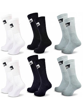 Quiksilver Pack de calcetines para hombre Crew Lote de 6 pares Sport Cushioned
