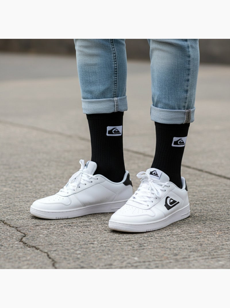 Quiksilver Pack de calcetines para hombre Crew Lote de 6 pares Sport Cushioned Blanco Negro - Kiabi