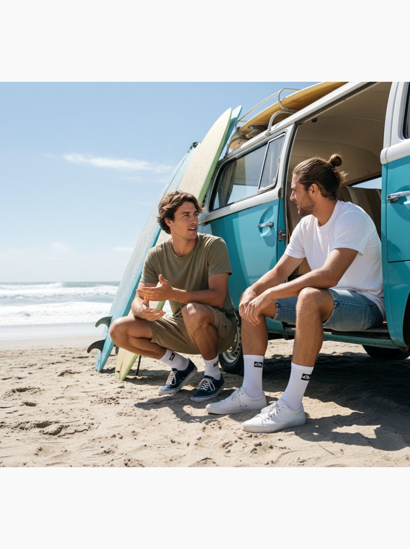 Quiksilver Pack de calcetines para hombre Crew Lote de 6 pares Sport Cushioned Blanco - Kiabi