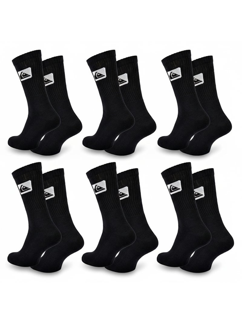 Quiksilver Pack de calcetines para hombre Crew Lote de 6 pares Sport Cushioned Negro - Kiabi