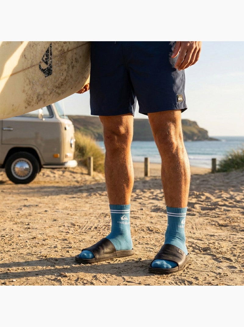 Quiksilver Pack de calcetines para hombre QUARTER Lote de 6 pares Deporte Azul laguna - Kiabi