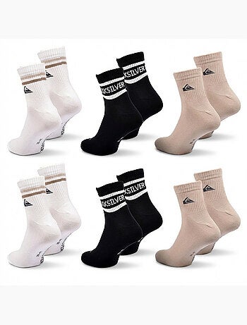 Quiksilver Pack de calcetines para hombre QUARTER Lote de 6 pares Deporte