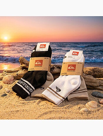 Quiksilver Pack de calcetines para hombre QUARTER Lote de 6 pares Deporte