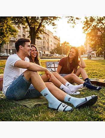 Quiksilver Pack de calcetines para hombre QUARTER Lote de 6 pares Deporte