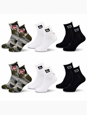 Quiksilver Pack de calcetines para hombre QUARTER Lote de 6 pares Deporte