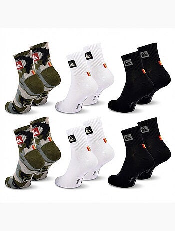 Quiksilver Pack de calcetines para hombre QUARTER Lote de 6 pares Deporte