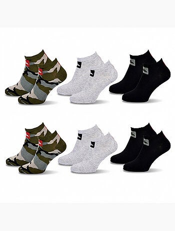 Quiksilver Pack de calcetines para hombre SNEAKER Lote de 6 pares Deporte