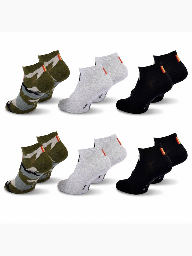 Quiksilver Pack de calcetines para hombre SNEAKER Lote de 6 pares Deporte Blanco / Negro / Verde - Kiabi