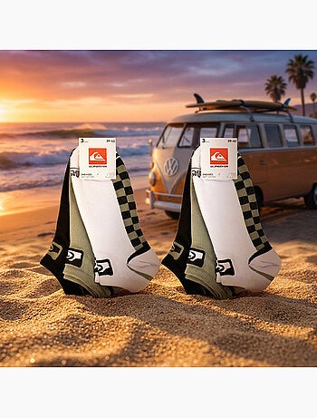 Quiksilver Pack de calcetines para hombre SNEAKER Lote de 6 pares Deporte