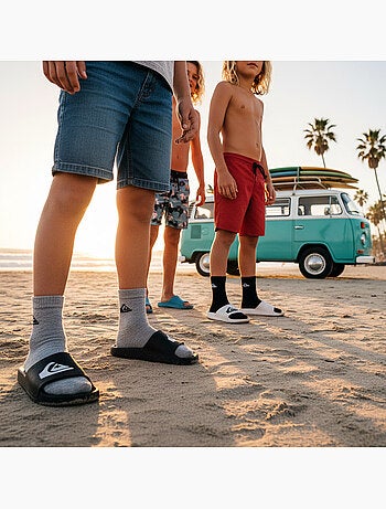 Quiksilver Pack de calcetines para niños QUARTER Lote de 6 pares Deporte