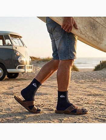 Quiksilver Pack de calcetines para niños QUARTER Lote de 6 pares Deporte