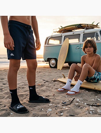 Quiksilver Pack de calcetines para niños QUARTER Lote de 6 pares Deporte