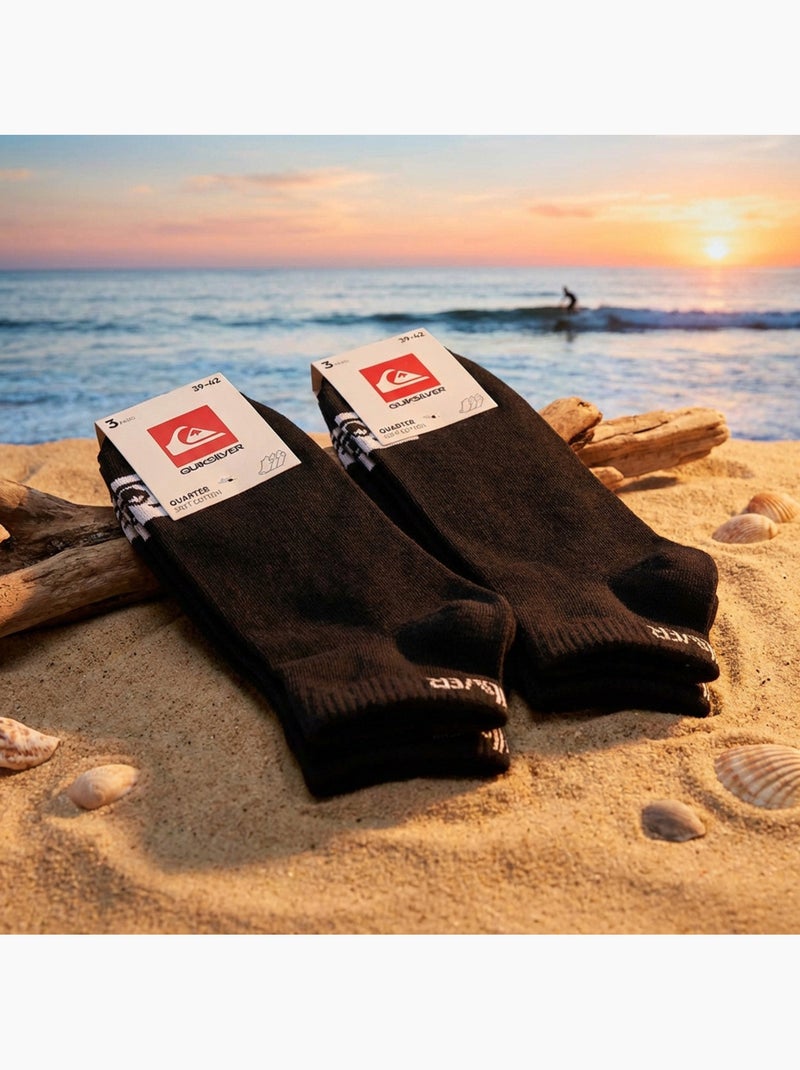 Quiksilver Pack de calcetines para niños QUARTER Lote de 6 pares Deporte Negro - Kiabi