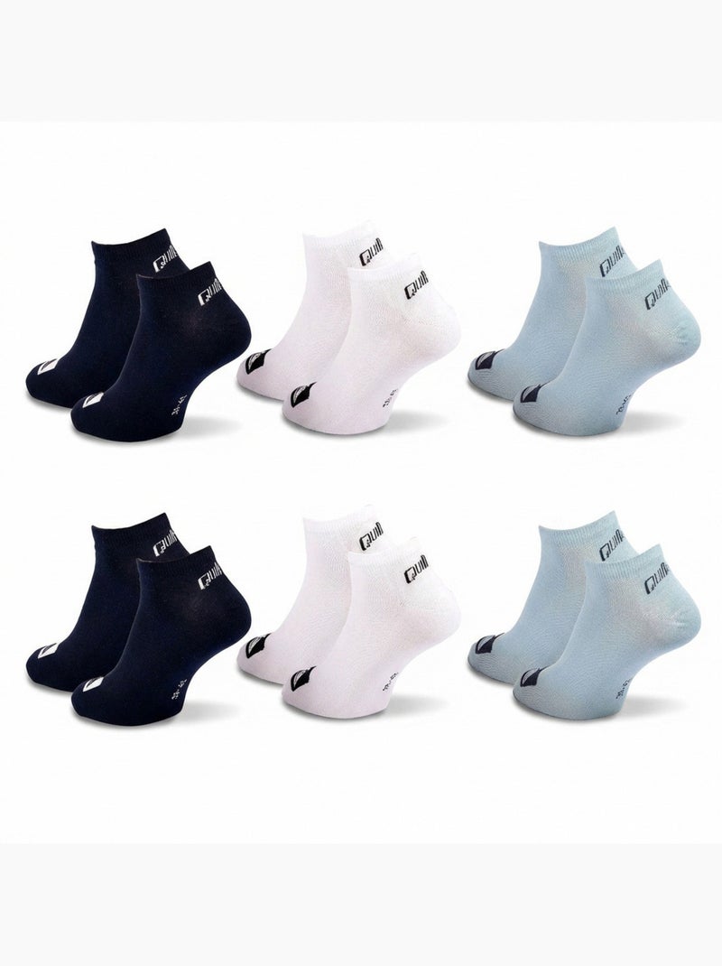 Quiksilver Pack de calcetines para niños SNEAKER Lote de 6 pares Deporte Blanco Negro Azul - Kiabi